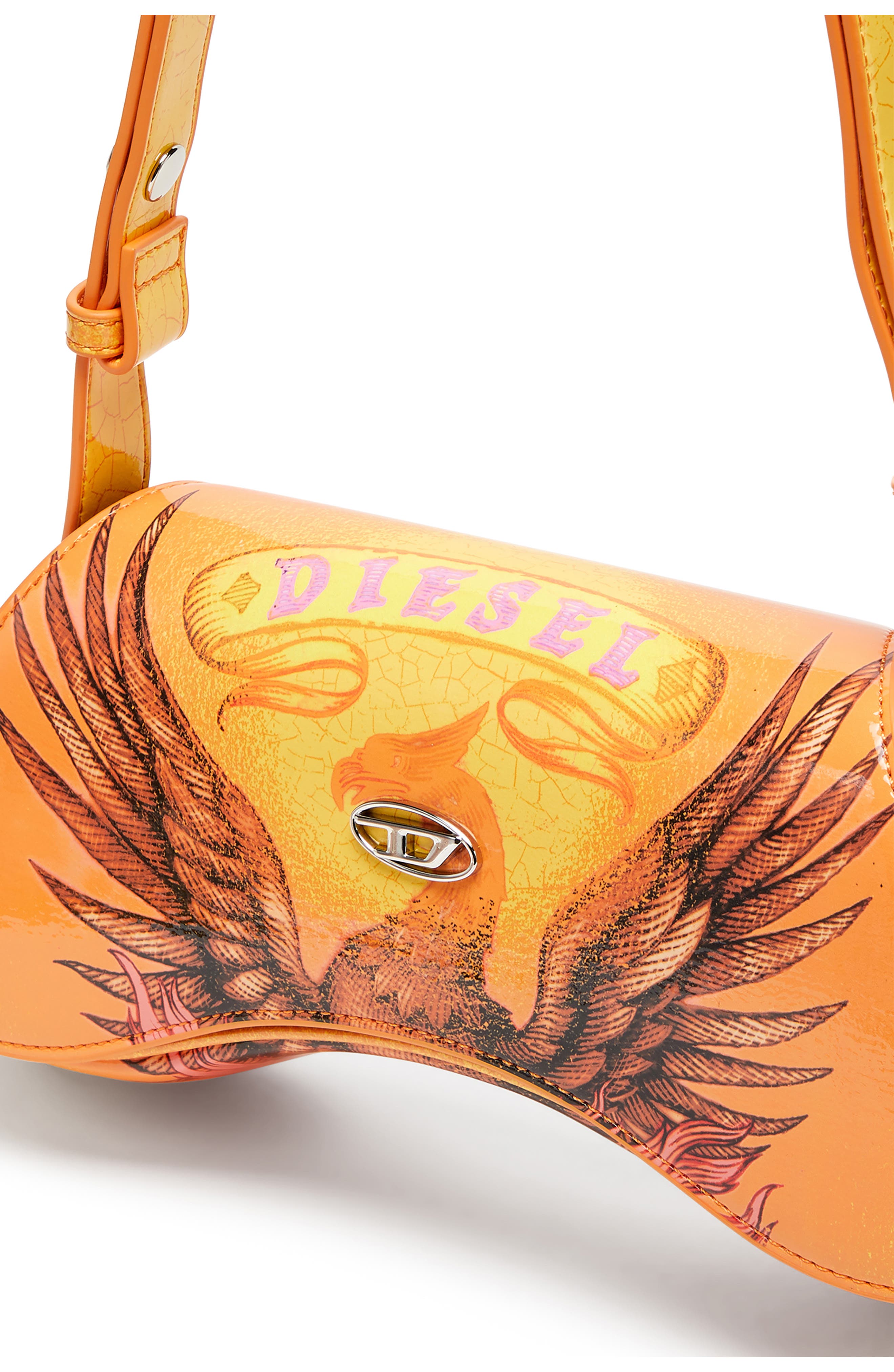 DIESEL<sup>®</sup> Play Faux Leather Crossbody Bag, Alternate, color, Orange