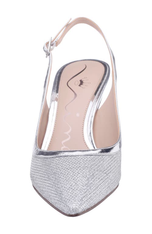 Nina Nazuri Slingback Pointed Toe Pump In Silver