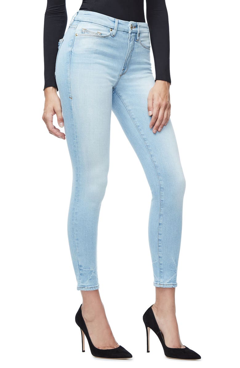 Good American Good Legs High Waist Crop Skinny Jeans, Alternate, color, Blue124