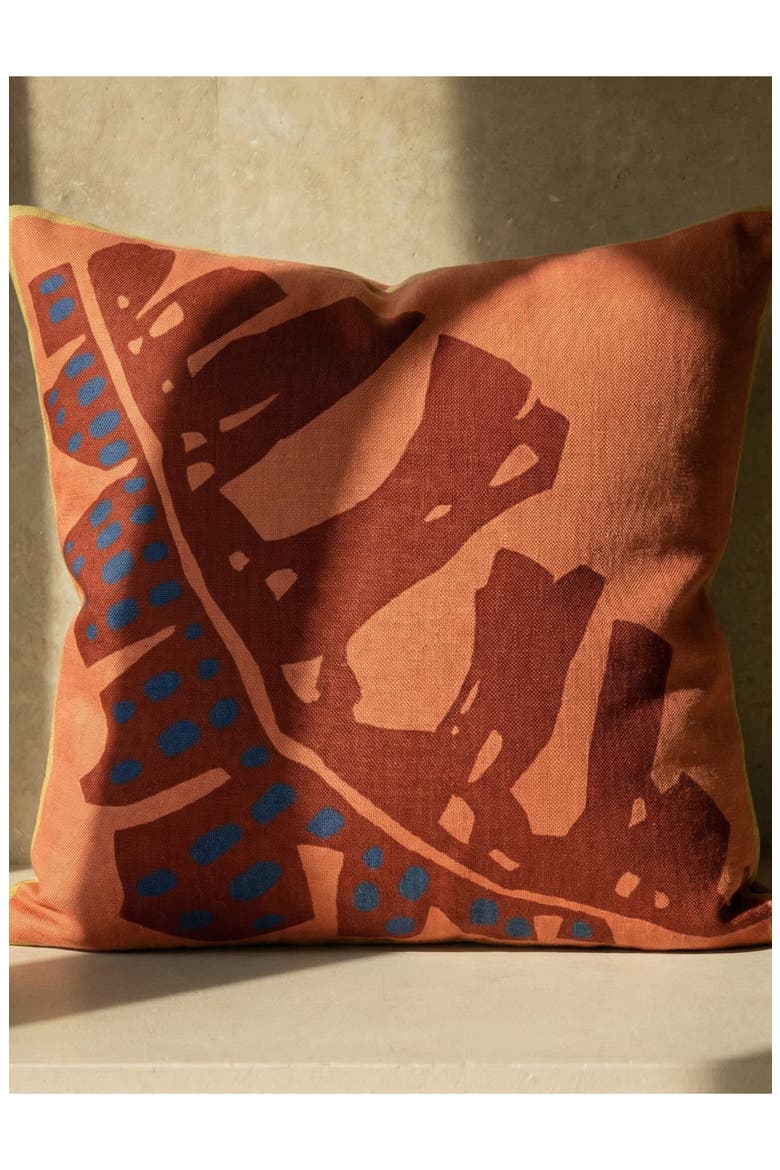 Leaf Sketch Accent Pillow, Alternate, color, KOI