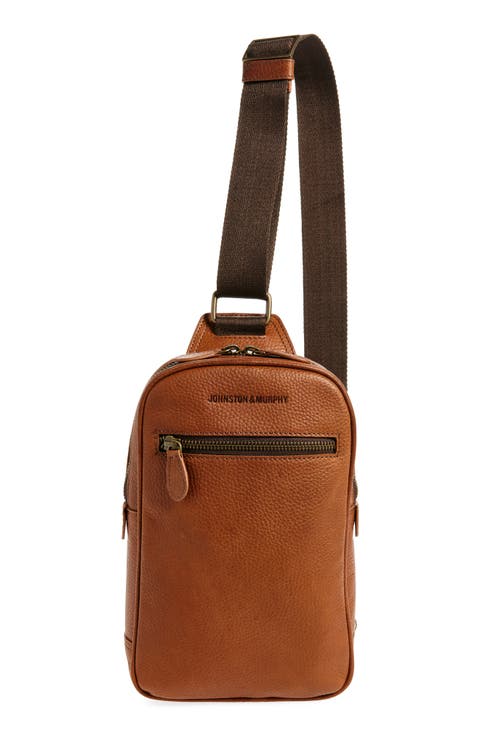 Pebbled Leather Sling Bag
