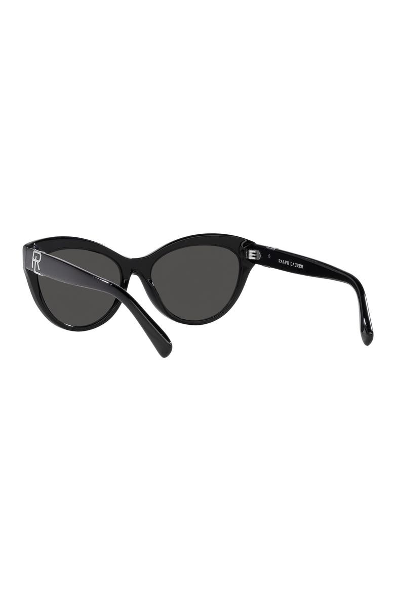 56mm Cat Eye Sunglasses, Alternate, color, BLACK