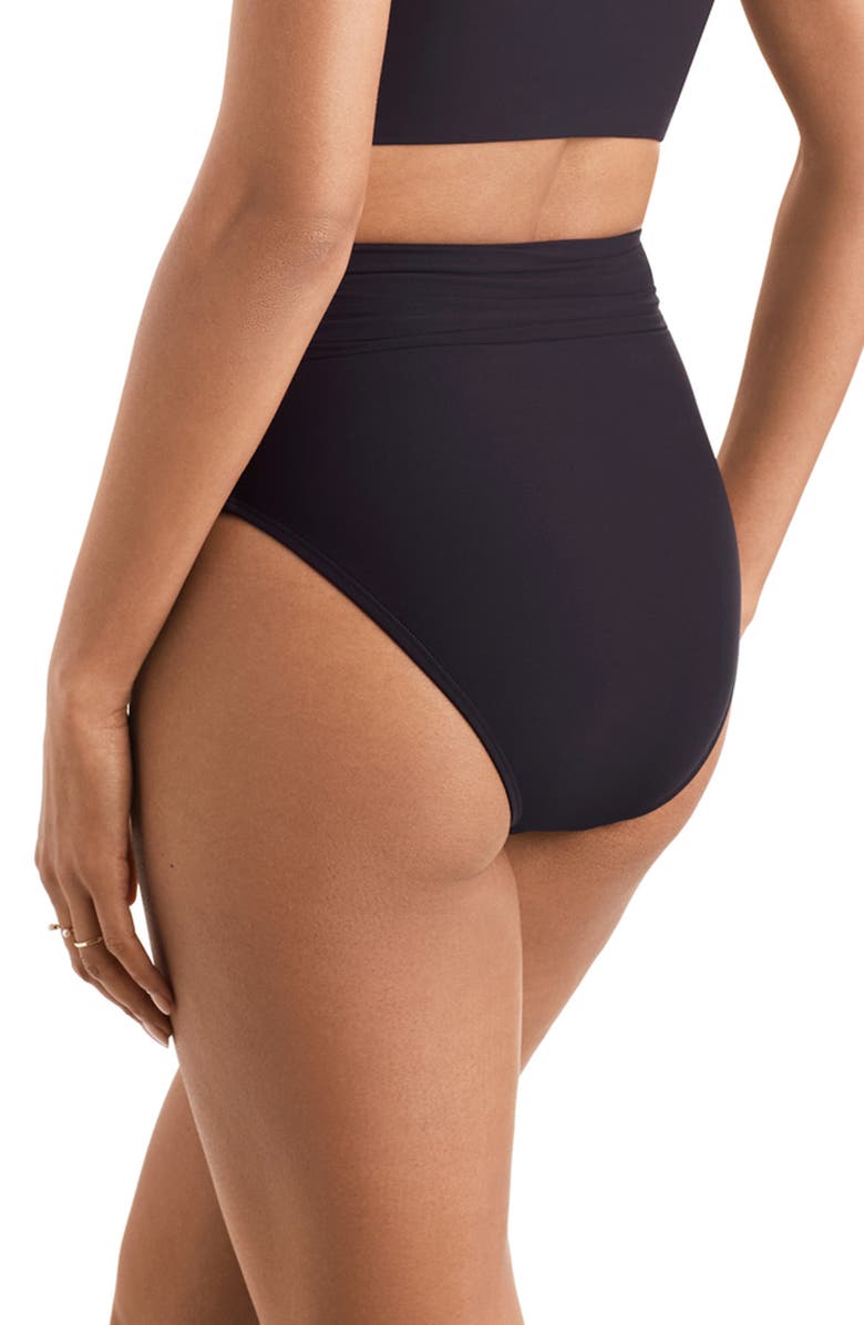 Mimi Flamingo Morgan High Waist Bikini Bottoms, Alternate, color, Black