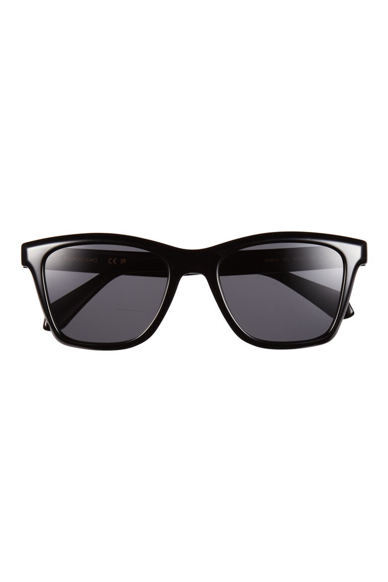 54mm Square Sunglasses, Main, color, BLACK