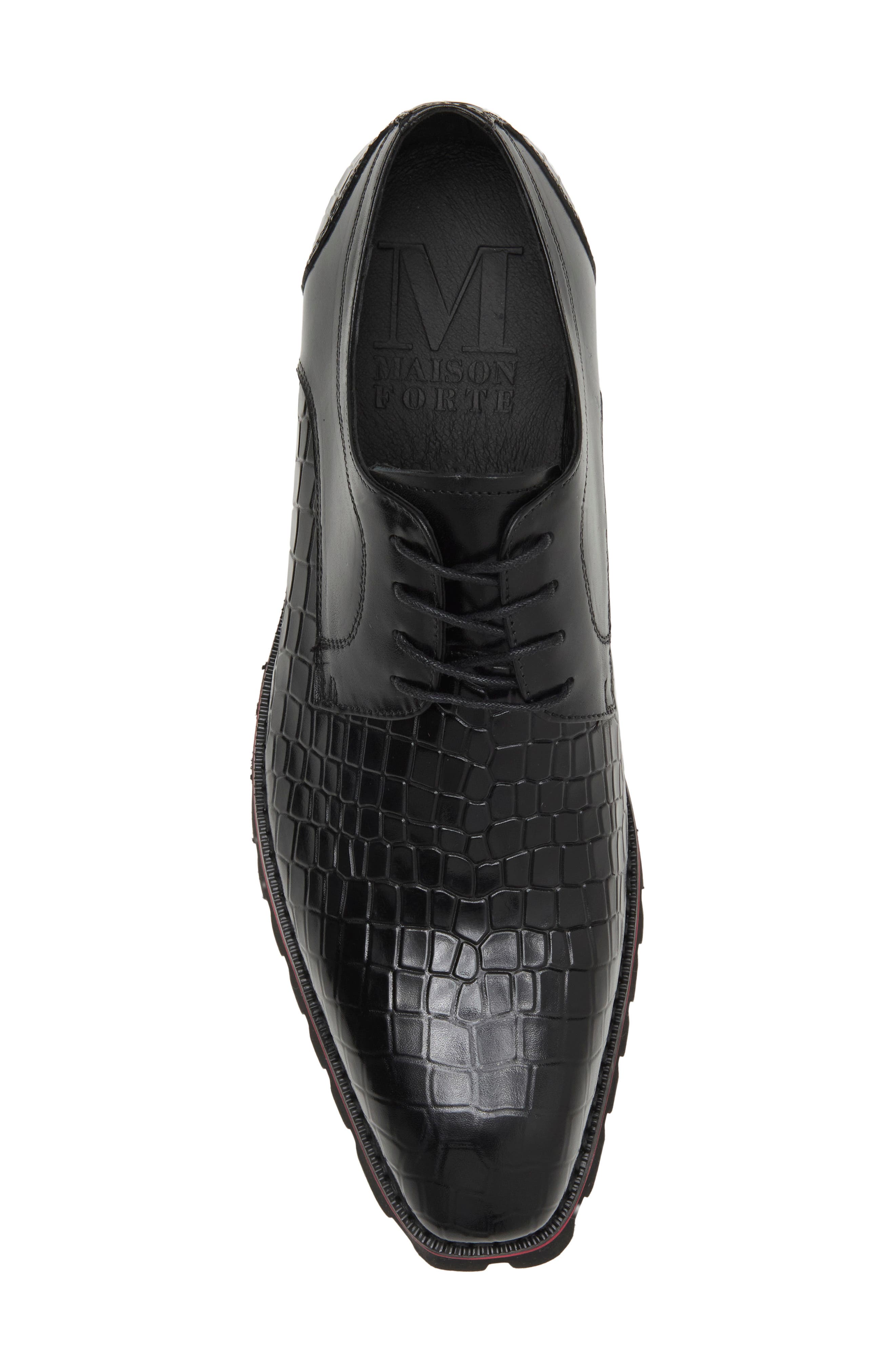 Gotti Plain Toe Derby, Alternate, color, BLACK