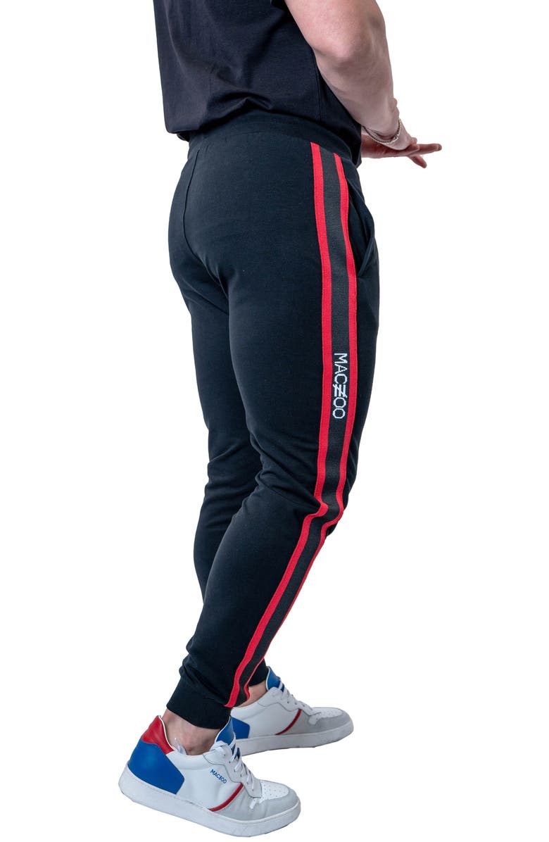 Maceoo Leo Logo Stripe Joggers, Alternate, color, Black