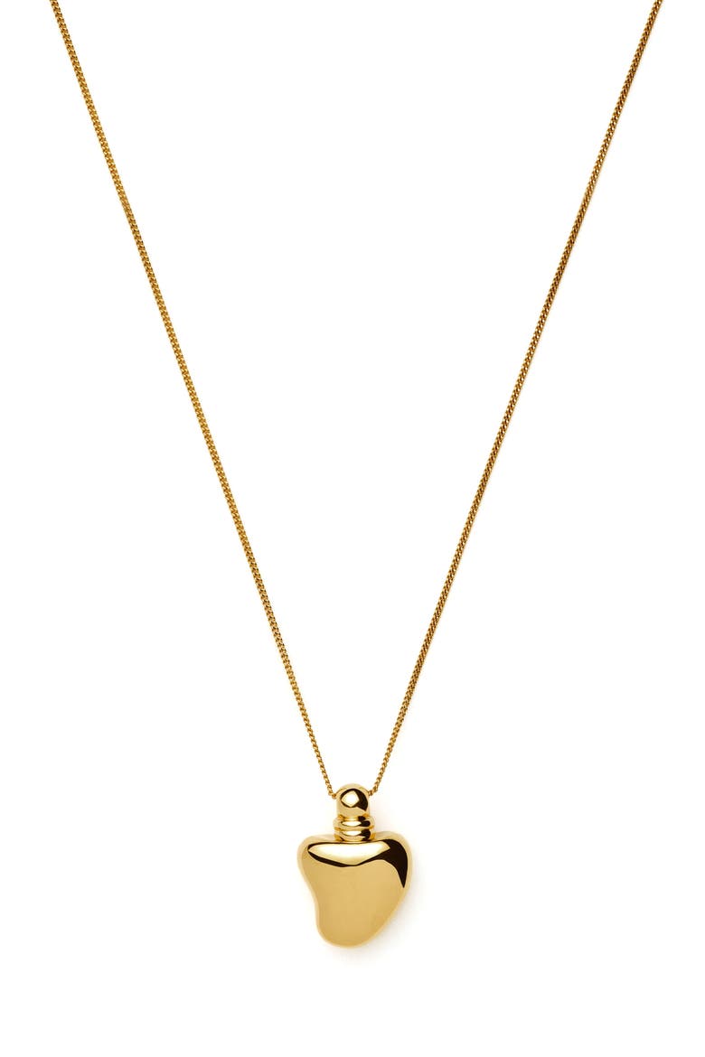 Message in a Bottle Heart Pendant Necklace, Main, color, GOLD