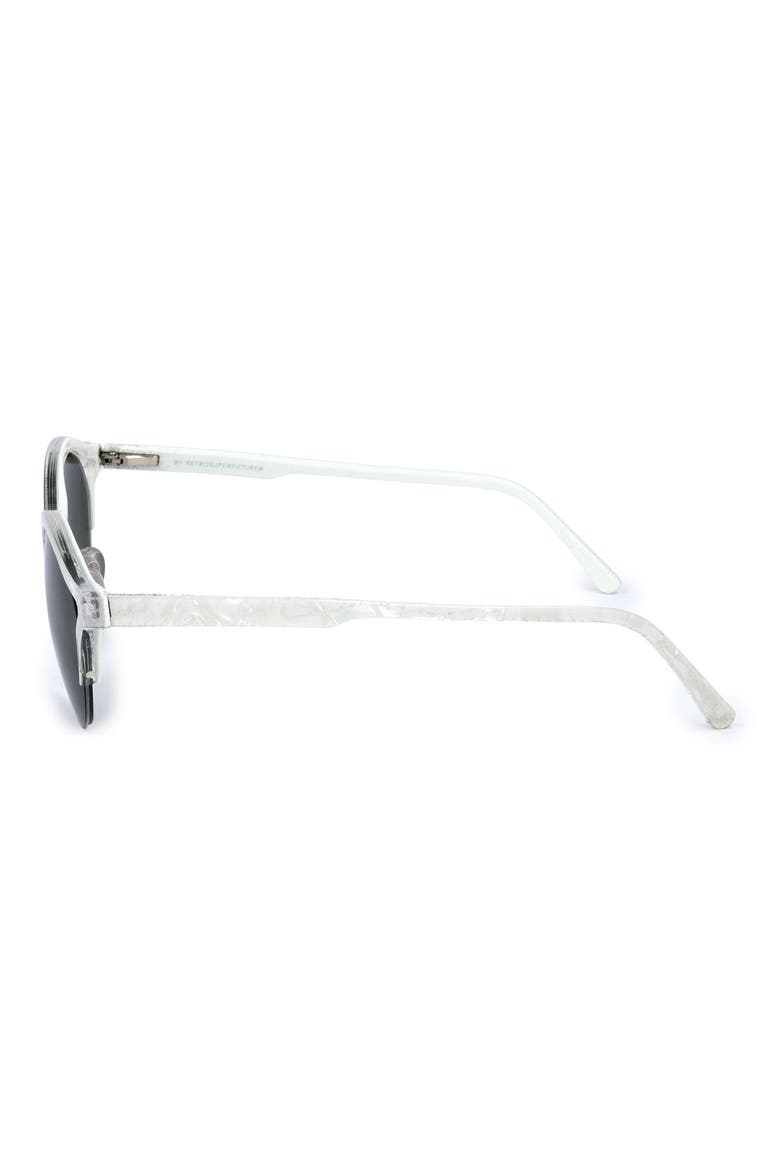 54mm Round Sunglasses, Alternate, color, WHITE