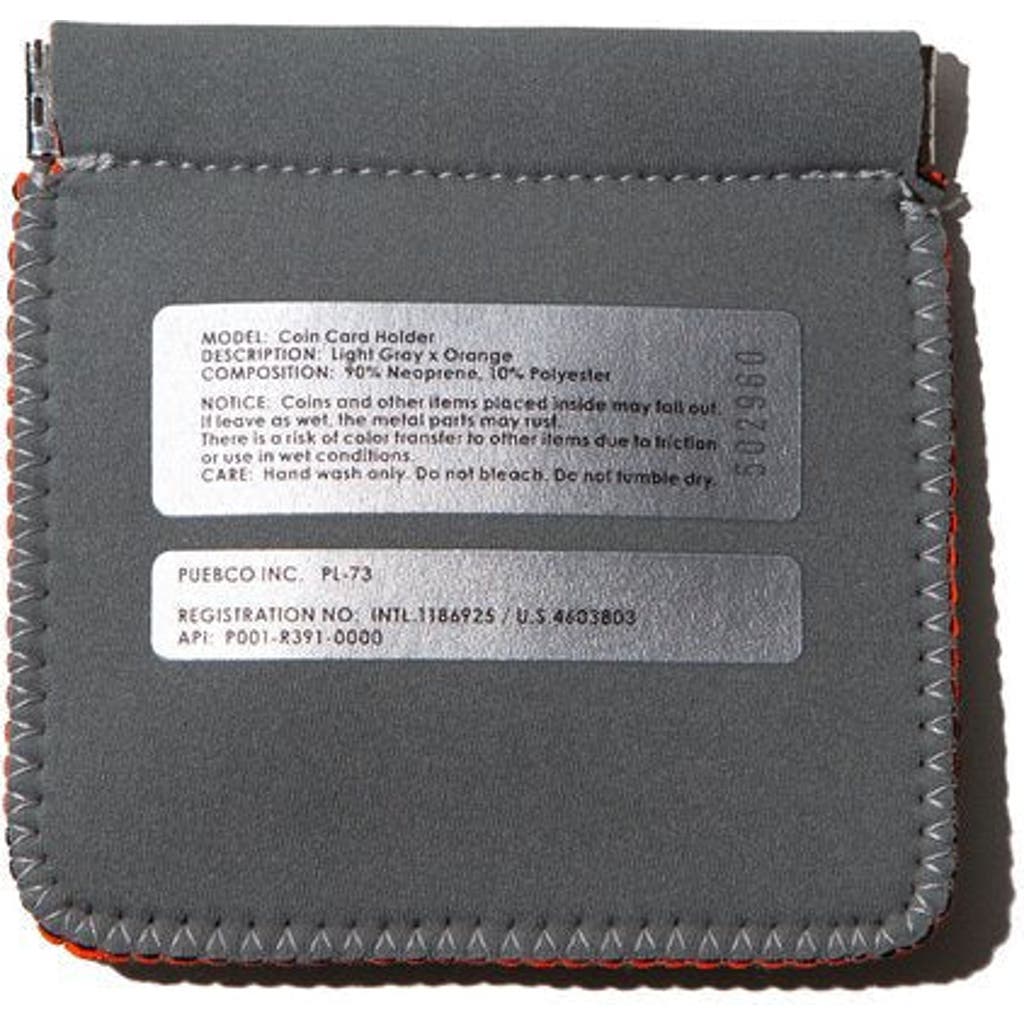 PUEBCO Coin Card Holder in Light Gray/orange  product