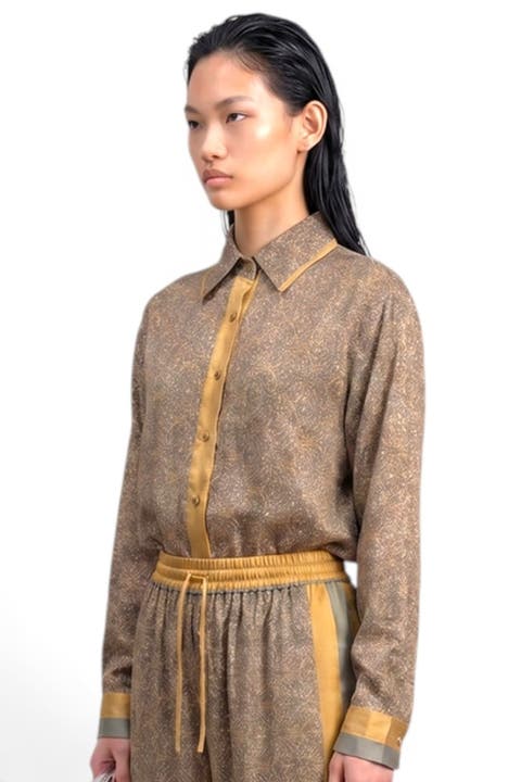 Paisley Motif Long Sleeve Shirt