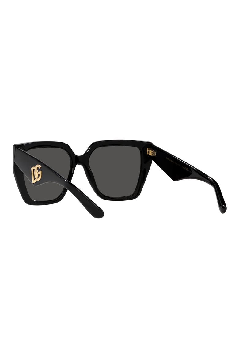 55mm Square Sunglasses, Alternate, color, BLACK