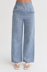 CRESCENT Linen Wide Leg Pants