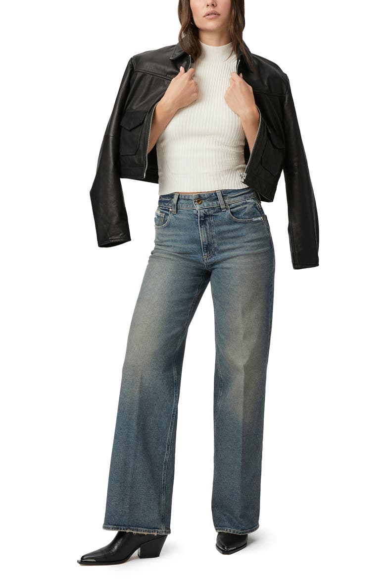 Sasha High Waist Wide Leg Jeans, Alternate, color, CHANSEDIST