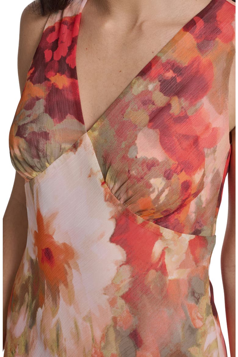 Floral Sleeveless Chiffon Maxi Dress, Alternate, color, TANGO MULTI