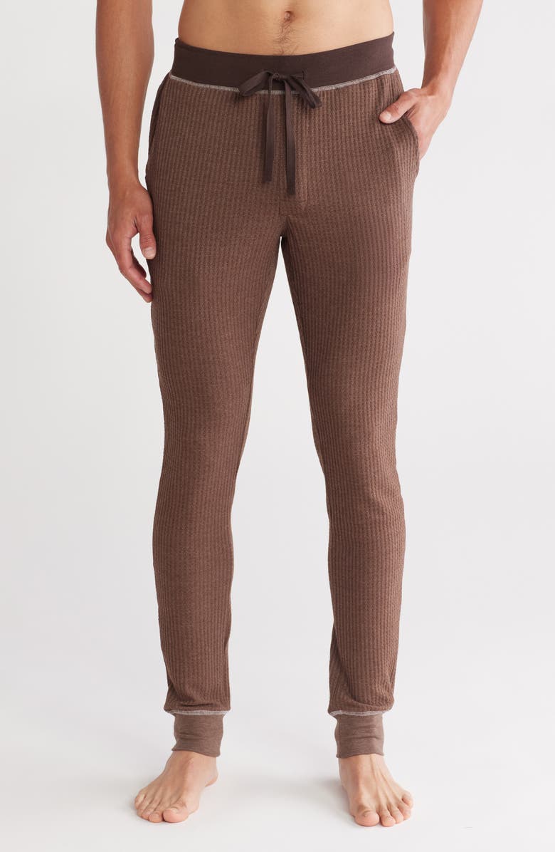 Majestic International Waffle Knit Pajama Joggers, Main, color, 