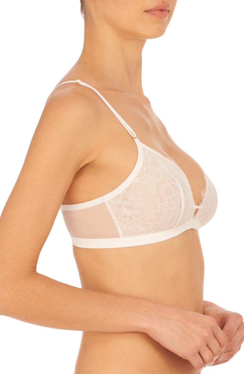 Natori 725278 – Bralette In Pizzo E Rete Per Donna, Triangolo, Senza Ferretto, Spalline Regolabili, Comoda E Traspirante