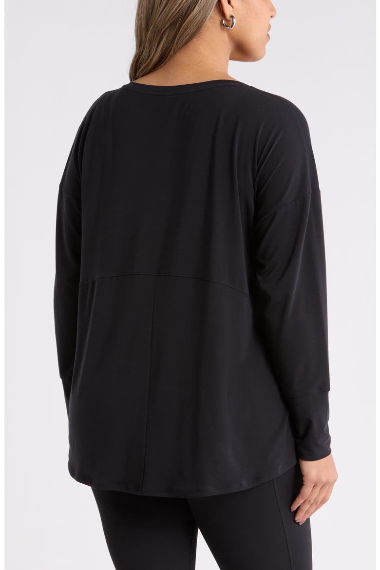 Breathe Long Sleeve T-Shirt, Alternate, color, BLACK