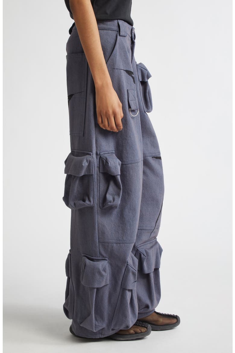 Garden Oversize Cotton Cargo Pants, Alternate, color, CHARCOAL