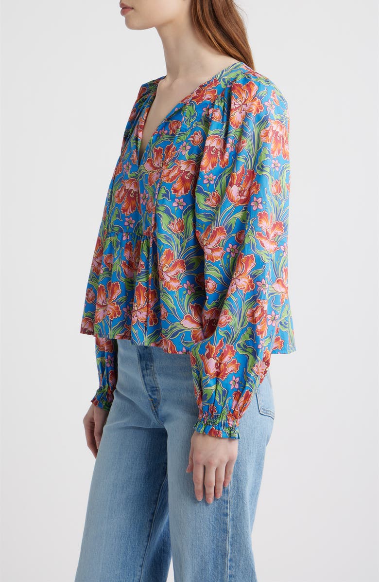 LOVE THE LABEL Junie Floral Print Shirt, Alternate, color, Archive Tulip Liberty Print
