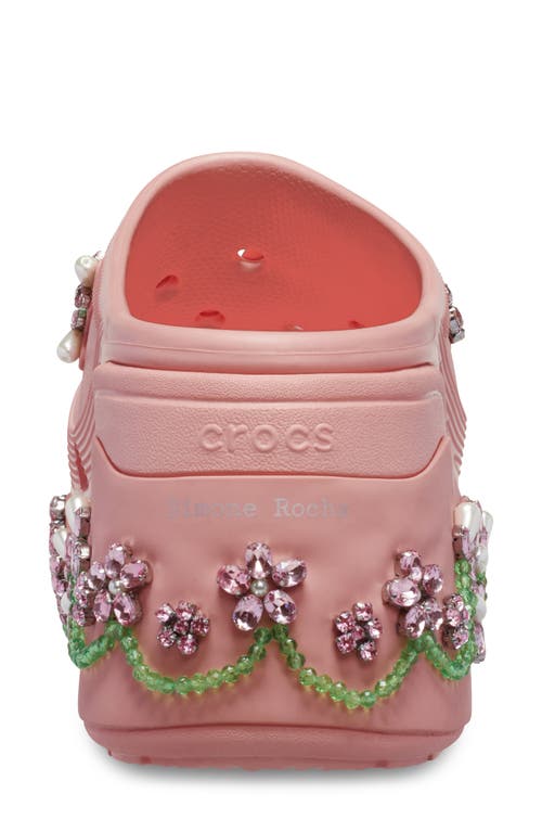 Crocs X Simone Rocha Siren Clog With Crystal & Faux Pearl Jibbitz™ In Power Pink