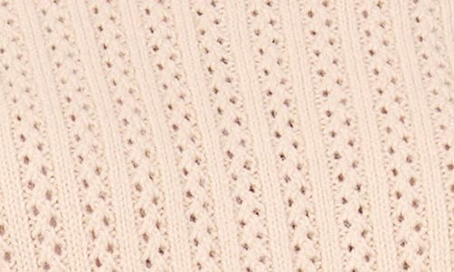 Vince Camuto Pointelle Funnel Neck Sweater In Neutral