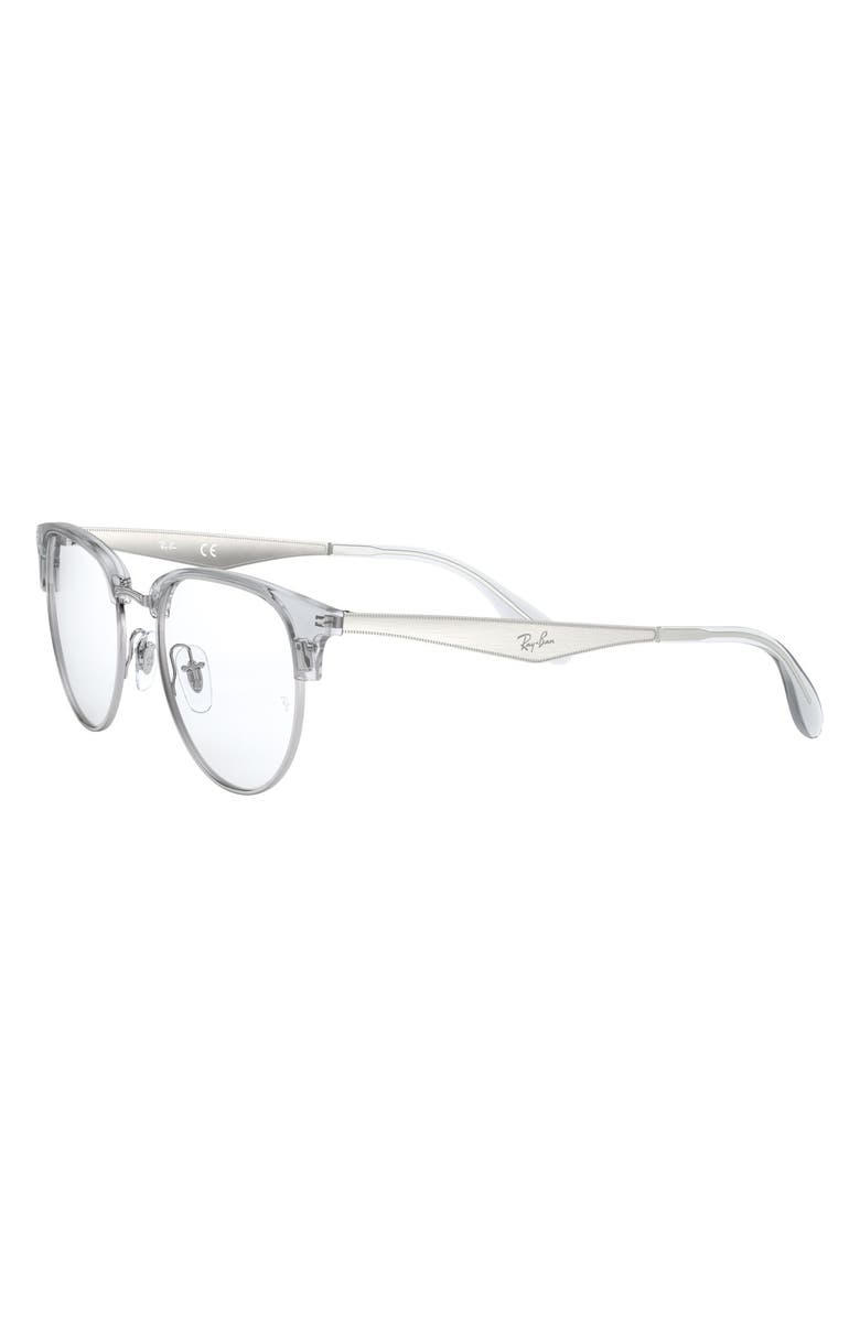 Ray-Ban Phantos 51mm Optical Glasses, Alternate, color, Silver
