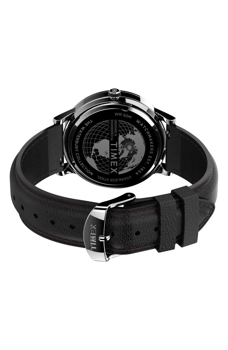 Timex<sup>®</sup> Waterbury Classic Leather Strap Watch, 40mm, Alternate, color, 