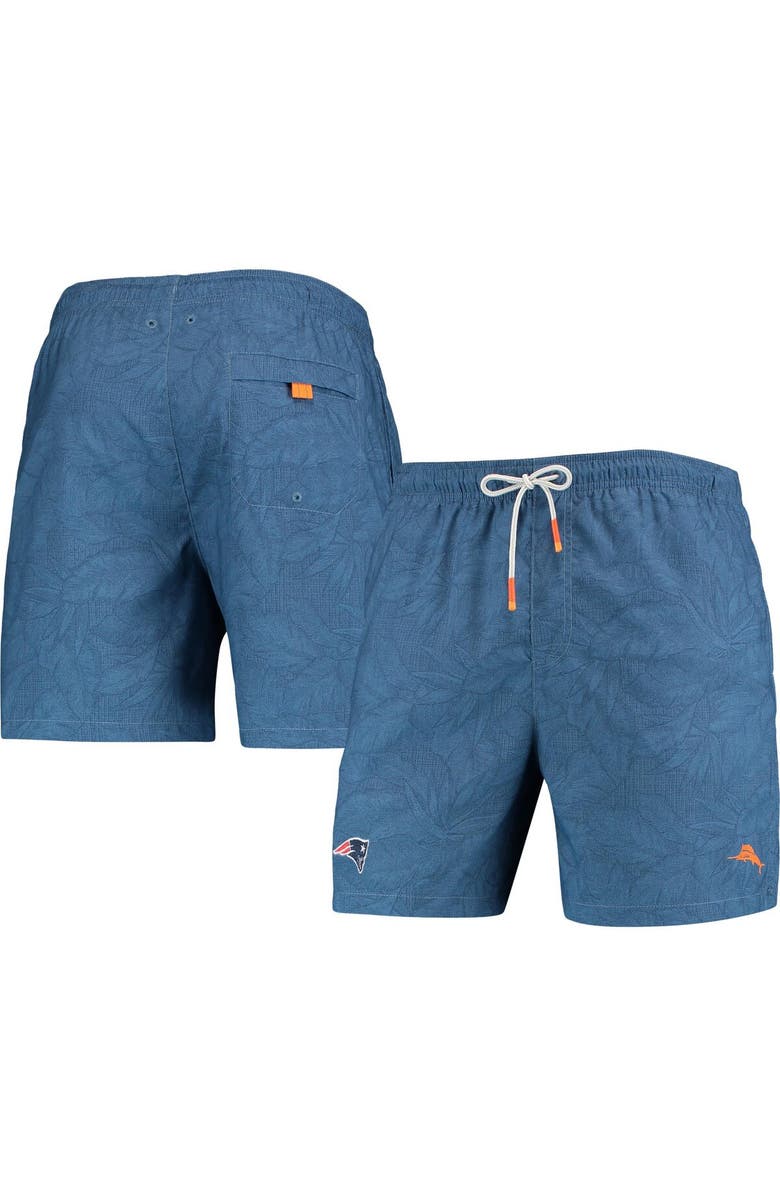 Tommy Bahama Men's Tommy Bahama Navy New England Patriots Naples Layered Leaves Swim Trunks, Main, color, Navy