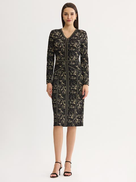 Lurex Soft Knit Sheath Dress