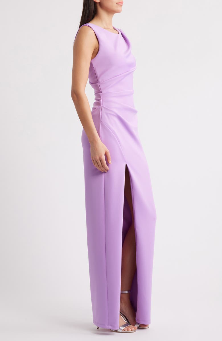 Black Halo Braden Pleated Column Gown, Alternate, color, 