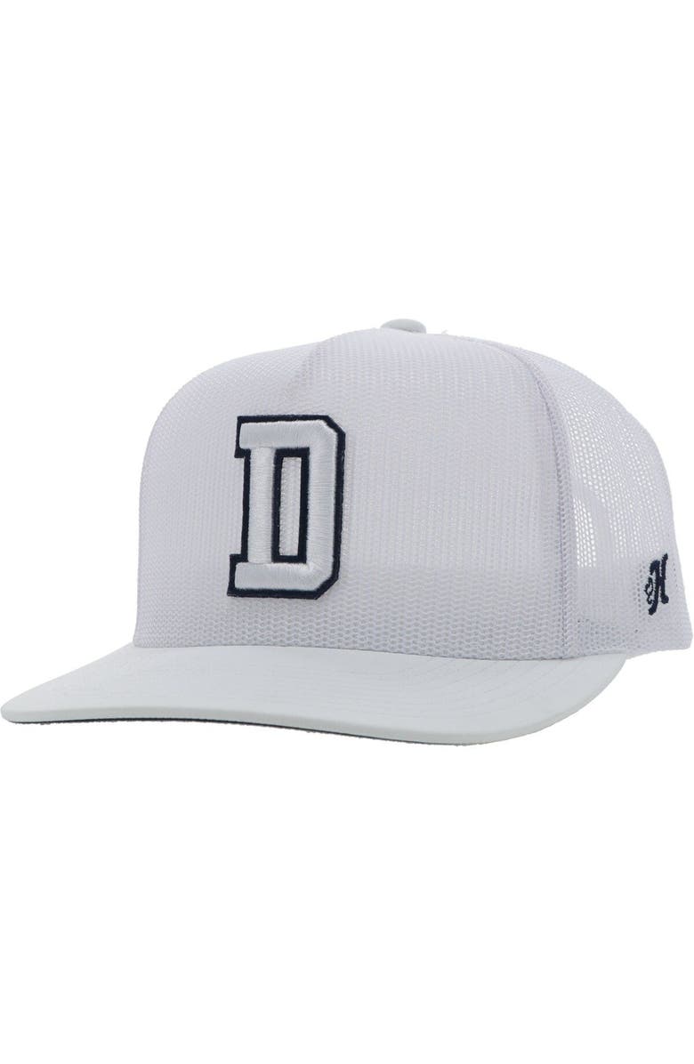 HOOEY Men's HOOey White Dallas Cowboys All Mesh Trucker Adjustable Hat, Main, color, White