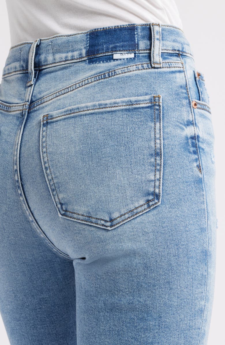 DAZE Shy Girl High Waist Crop Flare Jeans, Alternate, color, Pda