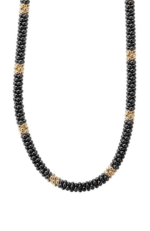 Black Caviar Beaded Necklace