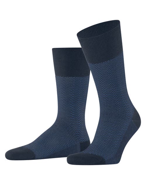 Falke Airport Herringstripe Socks In Blue