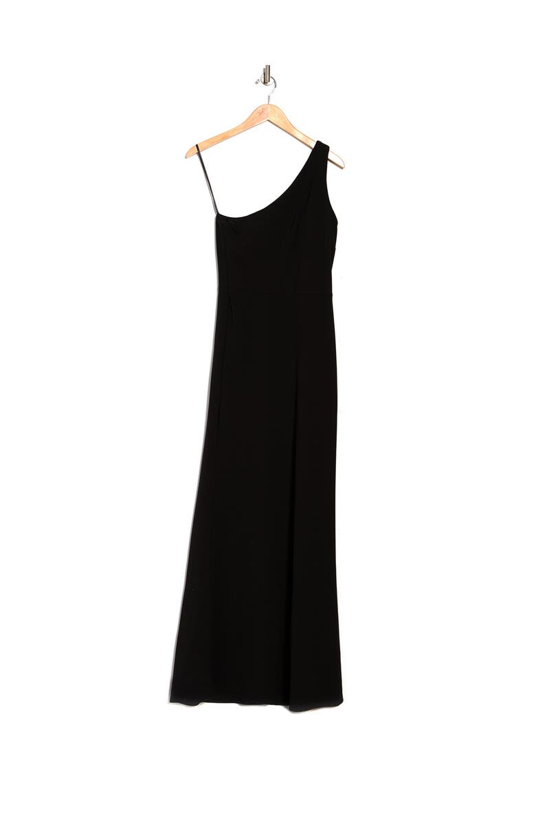 bebe Scuba Crepe Cutout One Shoulder Dress, Alternate, color, 