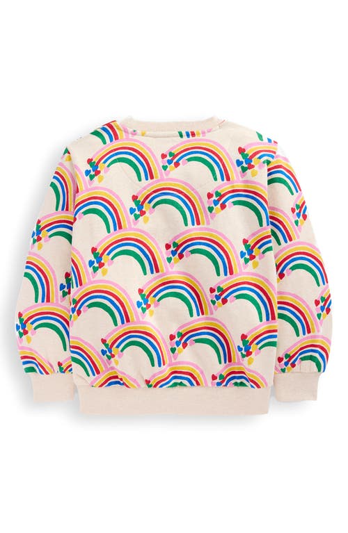Mini Boden Kids' Rainbow Print Cotton Sweatshirt In Multi