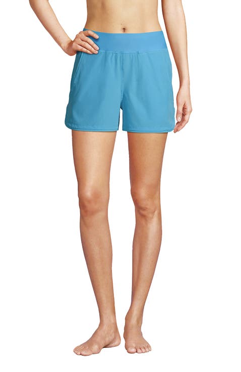 3" Quick Dry Elastic Waist Board Shorts Swim Cover-up Shorts with Panty