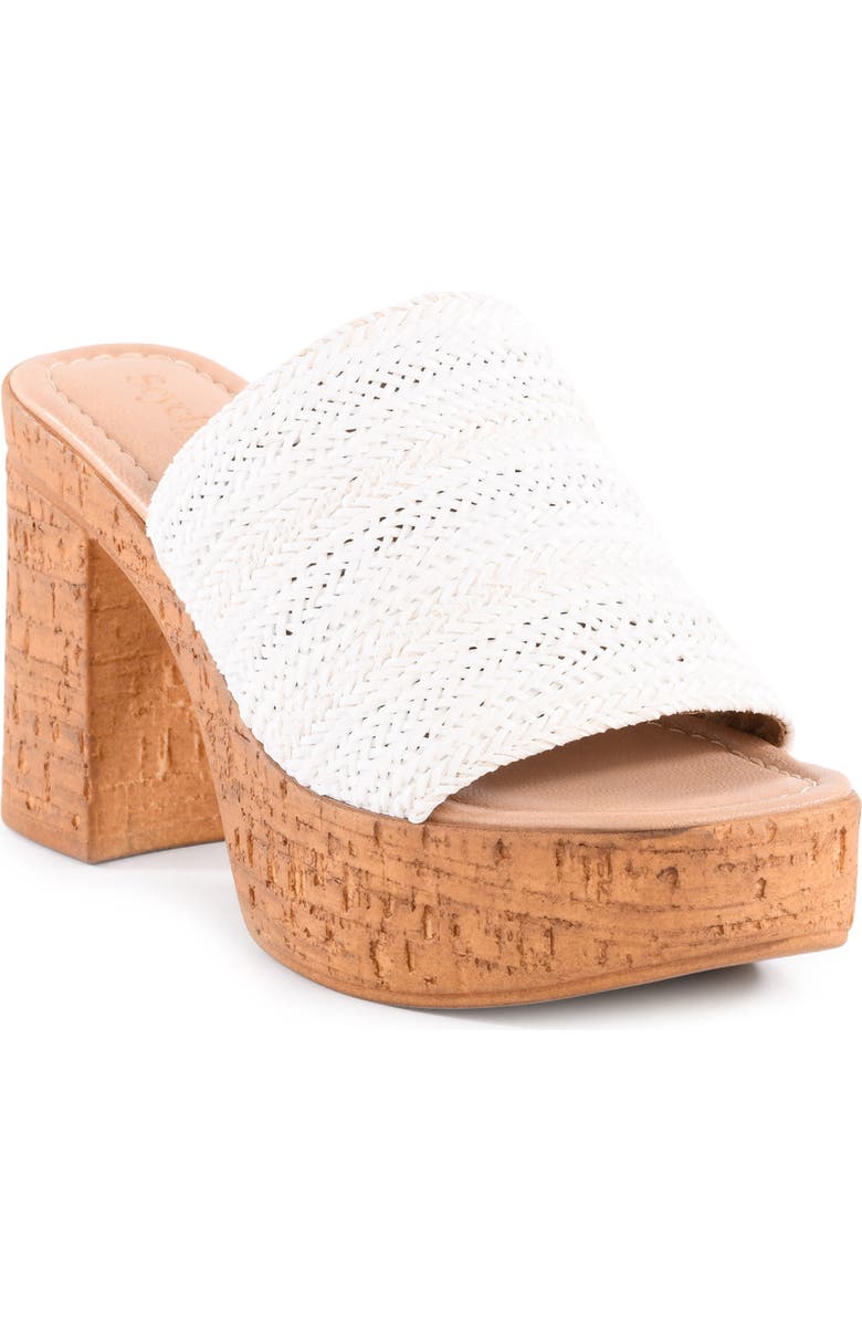 Seychelles Applause Platform Sandal, Main, color, White