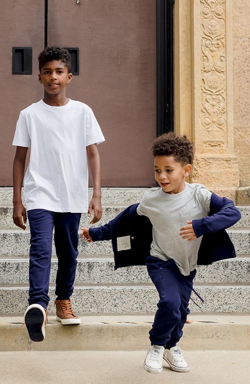 Mightly Organic Cotton Fleece Pocket Joggers In Blue