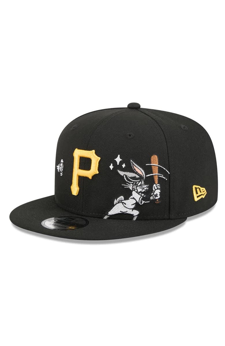 New Era Men's New Era Black Pittsburgh Pirates Looney Tunes Bugs Bunny 9FIFTY Snapback Hat, Alternate, color, Black