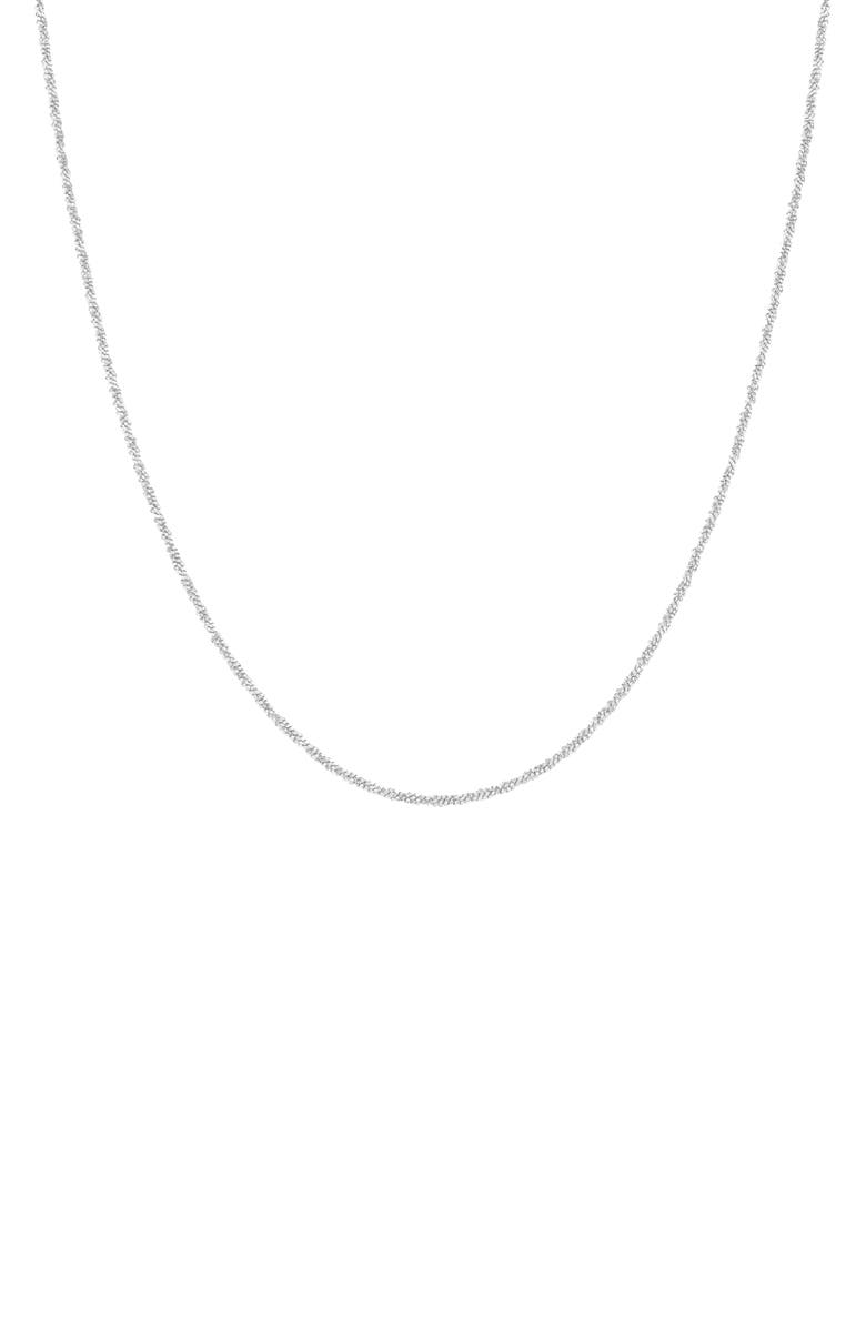 Bearfruit Jewelry Sterling Silver 18k Gold Plated Jordyn Necklace Dainty Minimal Gift, Main, color, Silver