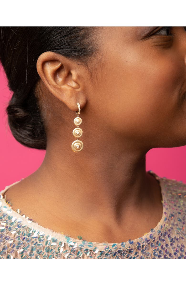 Campbell + Charlotte Evolve Chandelier Earring, Alternate, color, Emerald-Gold