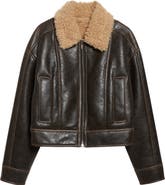 A.L.C. Stevie Faux Shearling Collar Jacket