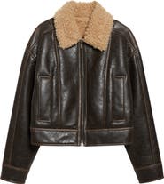 A.L.C. Stevie Faux Shearling Collar Jacket