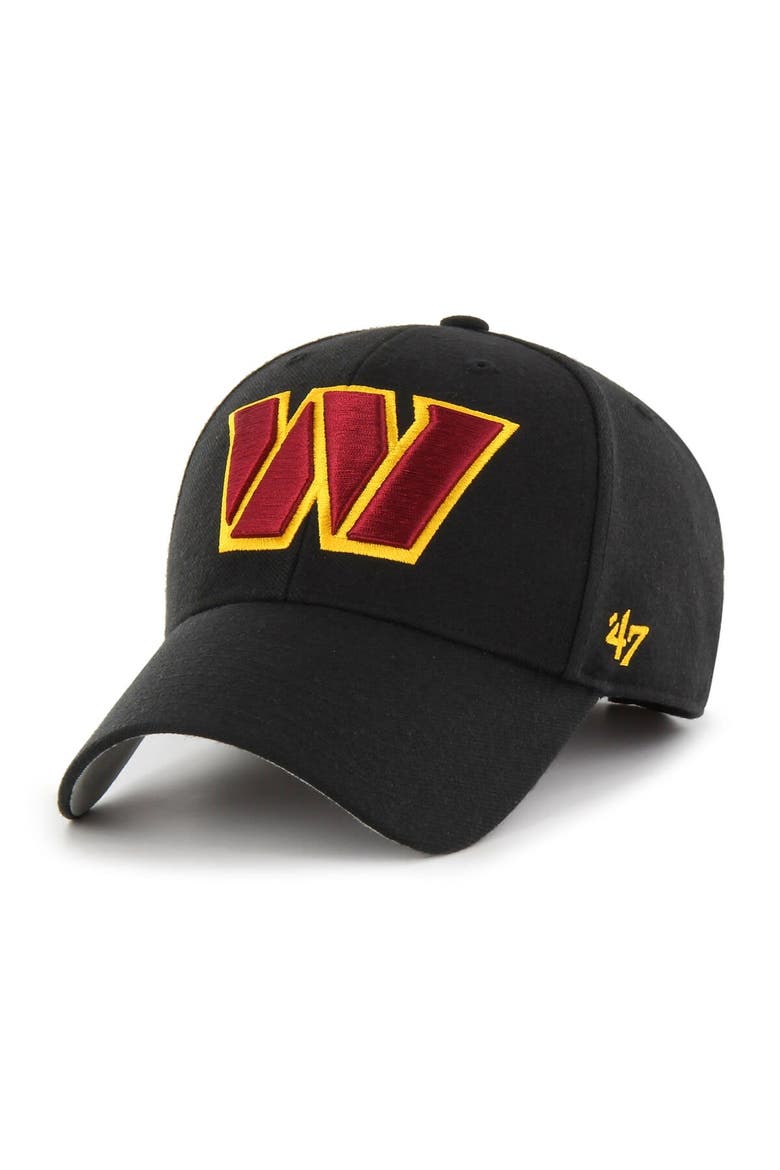 Men's '47 Black Washington Commanders MVP Adjustable Hat, Main, color, Black