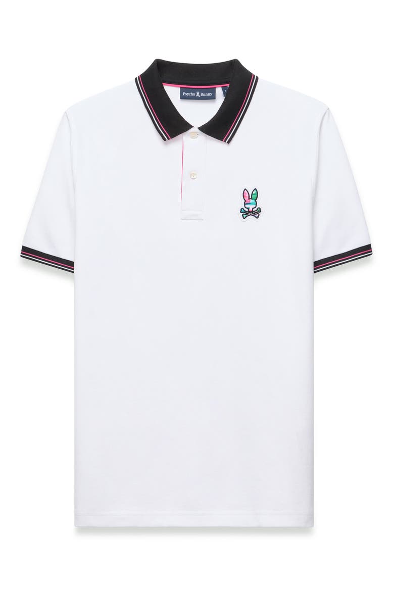 Nate Tipped Pima Cotton Piqué Polo, Alternate, color, WHITE