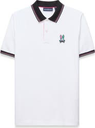 Psycho Bunny Nate Tipped Pima Cotton Piqué Polo