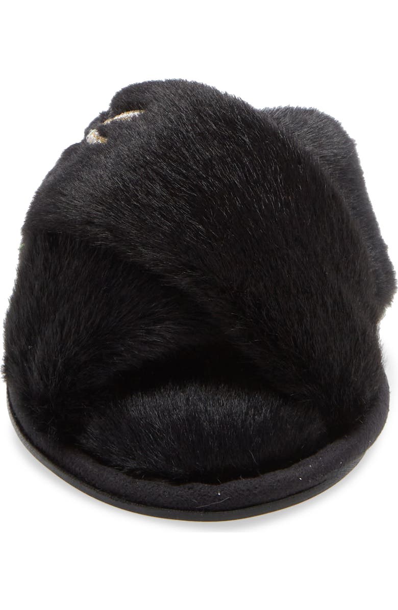 Joules Honey Faux Fur Slide Sandal, Alternate, color,