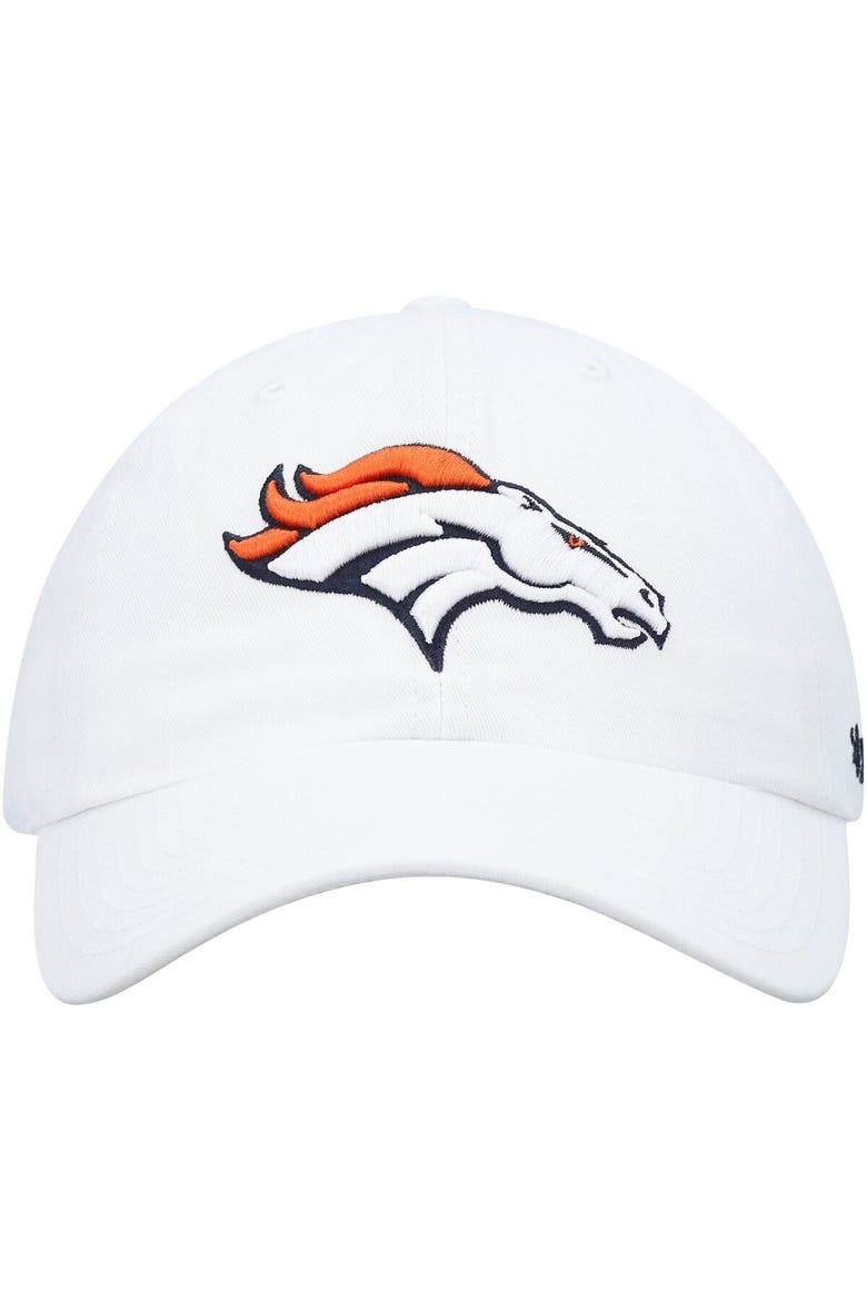 Men's '47 White Denver Broncos Clean Up Adjustable Hat, Alternate, color, White