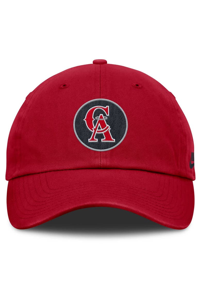 Men's Nike Red California Angels Club Adjustable Hat, Alternate, color, Red
